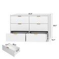 thumbnail image 5 of S-HOME 6-Drawer Dresser in White Finish, Large Storage Cabinet for Bedroom, Living Room, Hallway and Entryway, 5 of 13