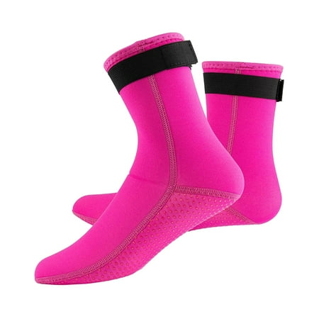 

Water Socks Neoprene Socks Beach Booties Shoes 3mm Slip Wetsuit Rose Red XXL