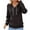 01-Black, variant on BiZtdJrK Waffle Knit Hoodies for Women Casual Long Sleeve Oversized Sweatshirts with Pockets Solid Color Lightweight Drawstring Pullover Black XXL