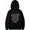thumbnail image 4 of Faith Over Fear Hoodie Christian Sweatshirt Religious Shirts God Bible Verse Cross Pullover, 4 of 5