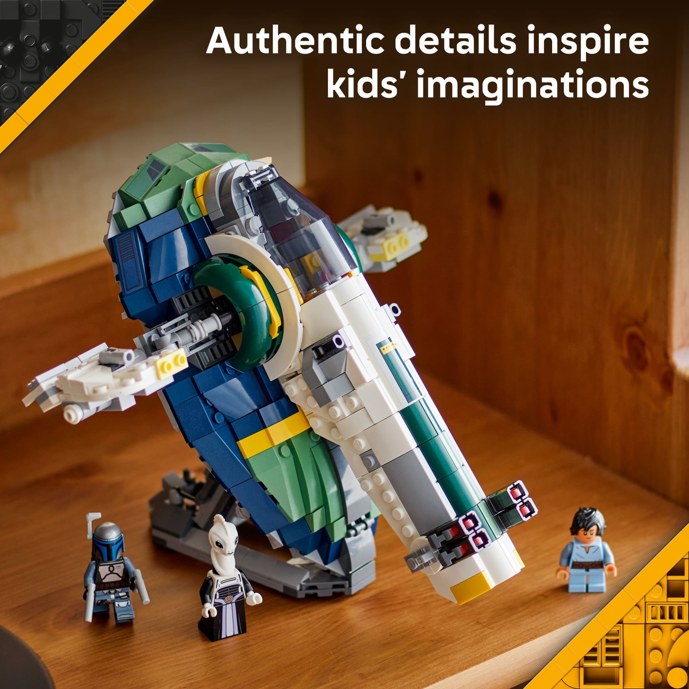 LEGO Star Wars: Attack of the Clones Jango Fett's Starship Building Toy - Pretend Play Set for Boys & Girls, Ages 9+ - Collectible Model Kit & Kids Room Decor - Gift for Birthdays - 75433