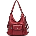 thumbnail image 1 of LHSHID Sac Fourre-Tout pour Femmes en Cuir à Poignée Supérieure Sac à Main à Multiples Poches Sac à Bandoulière Sac Rétro, 1 of 7