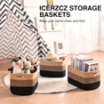 thumbnail image 6 of Storage Baskets for Shelves Organizing, Woven Cotton Rope Baskets for Storage, Book Basket, Towel Basket, 12.5"Lx9.1''Wx7.9''H (4 Packs) Gradient Black & Jute, 6 of 14