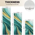 thumbnail image 4 of Teal and Gold Marble Flow Lines Pattern Kitchen Rugs Sets Of 3,Kitchen Runner Rugs Non Skid Washable,Decorative Kitchen Floor Mats for Kitchen,Sink,Laundry,17"x30"+ 17"x47" + 17"x59", 4 of 6