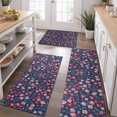 thumbnail image 2 of Pioneer Flower Floral Print Pattern Kitchen Rugs Sets Of 3,Kitchen Runner Rugs Non Skid Washable,Decorative Kitchen Floor Mats for Kitchen,Sink,Laundry,17"x30"+ 17"x47" + 17"x59", 2 of 6