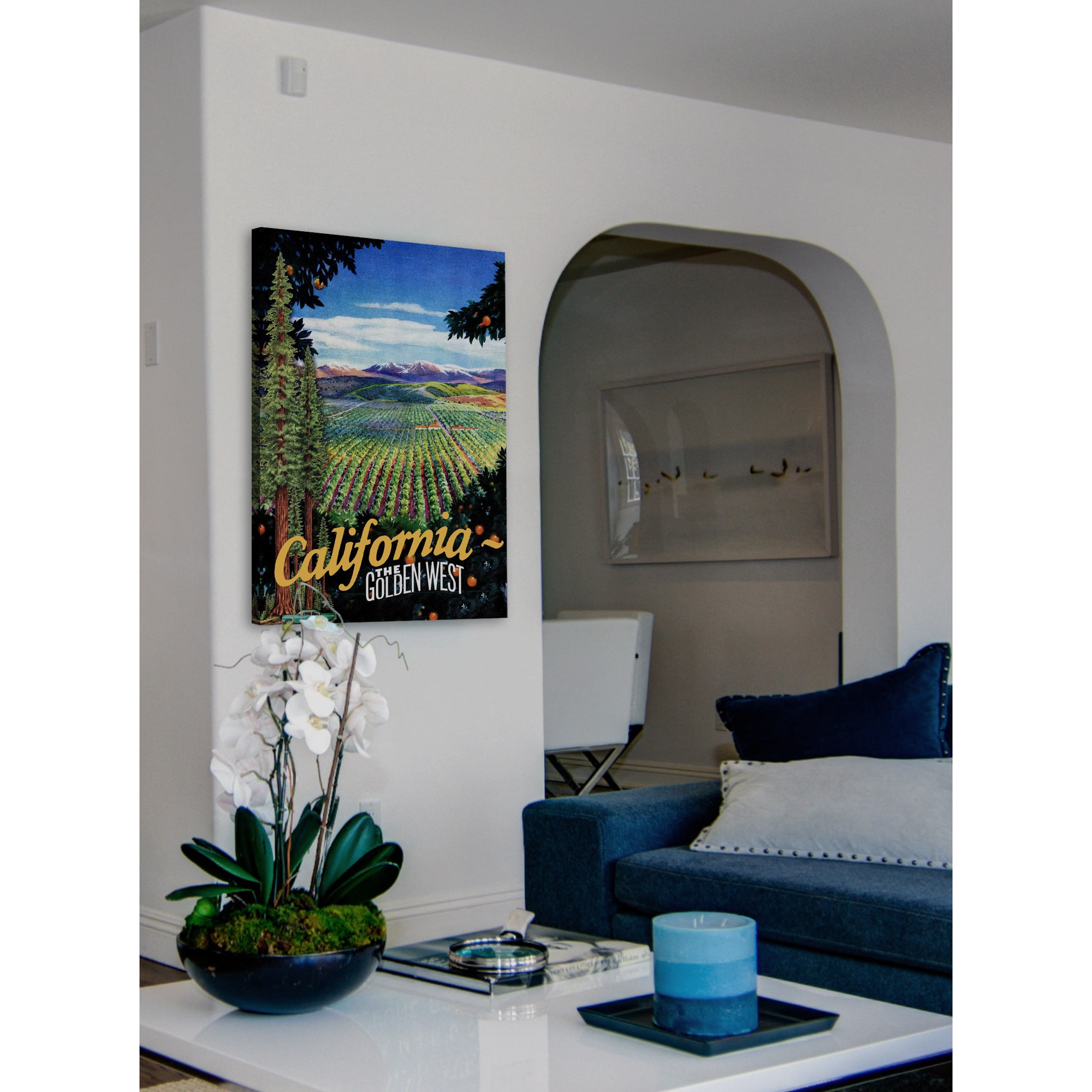 "Travel Poster California" Painting Print on Wrapped Canvas