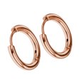 thumbnail image 1 of Pendientes de aro de plata para mujer Acero inoxidable Tecnología de galvanoplastia Durabilidad brillante Anillos de labio de nariz de moda Ropa, zapatos y accesorios Miscelánea oro rosa 2.5*20mm, 1 of 6