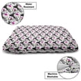 thumbnail image 3 of Deer Pet Bed, Geometric Colorful Triangles Background with Dark Animal Head Silhouettes with Antlers, Resistant Pad for Dogs and Cats Cushion with Removable Cover, 24" x 39", Multicolor, by Ambesonne, 3 of 4