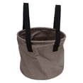 thumbnail image 1 of Camping Collapsible Bucket 10L Capacity Food Grade PVC Mesh Side Reinforced Rope Portable Outdoor Foldable Bucket for Travel Sand Color, 1 of 9