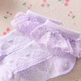 thumbnail image 4 of Qandsweet Calcetines Tobilleros Con Ojales Y Flores Para Bebés Recién Nacidos Y Niños Pequeños (0-12 Meses A-6 Colores), 4 of 5