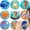 BD020, variant on DIY Diamond Dot Mandala Coaster Making Supplies, Colorful Rhinestone Inlaid Round Coaster Set with Holder, Adult Handicraft Art Kit for Home Table Decor & Relaxation Craft Project