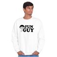 thumbnail image 3 of Fun Guy Fungi Mushroom Nerdy Geeky Men's Crewneck Sweatshirt Brisco Brands L, 3 of 6