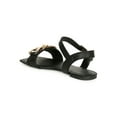thumbnail image 3 of Women's Shoes Chunky Chain Embellished Square Toe Ankle Strap Flat Sandal 20623, 3 of 6