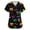 Light Green, variant on Halloween Scrubs for Women Working Nursing Uniform Short Sleeve V Neck Pumpkin Skeleton Holiday Print Tunic Scrubs Cute Halloween Blouse T-Shirts Tee Tops
