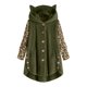 thumbnail image 2 of Puntoco Chaqueta holgada con capucha y botones de felpa para mujer Puntoco Puntoco-1, 2 of 5