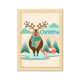 thumbnail image 1 of Cuadro de madera decorativa Unbranded Feliz árbol de Navidad renos ilustración A4, 1 of 3