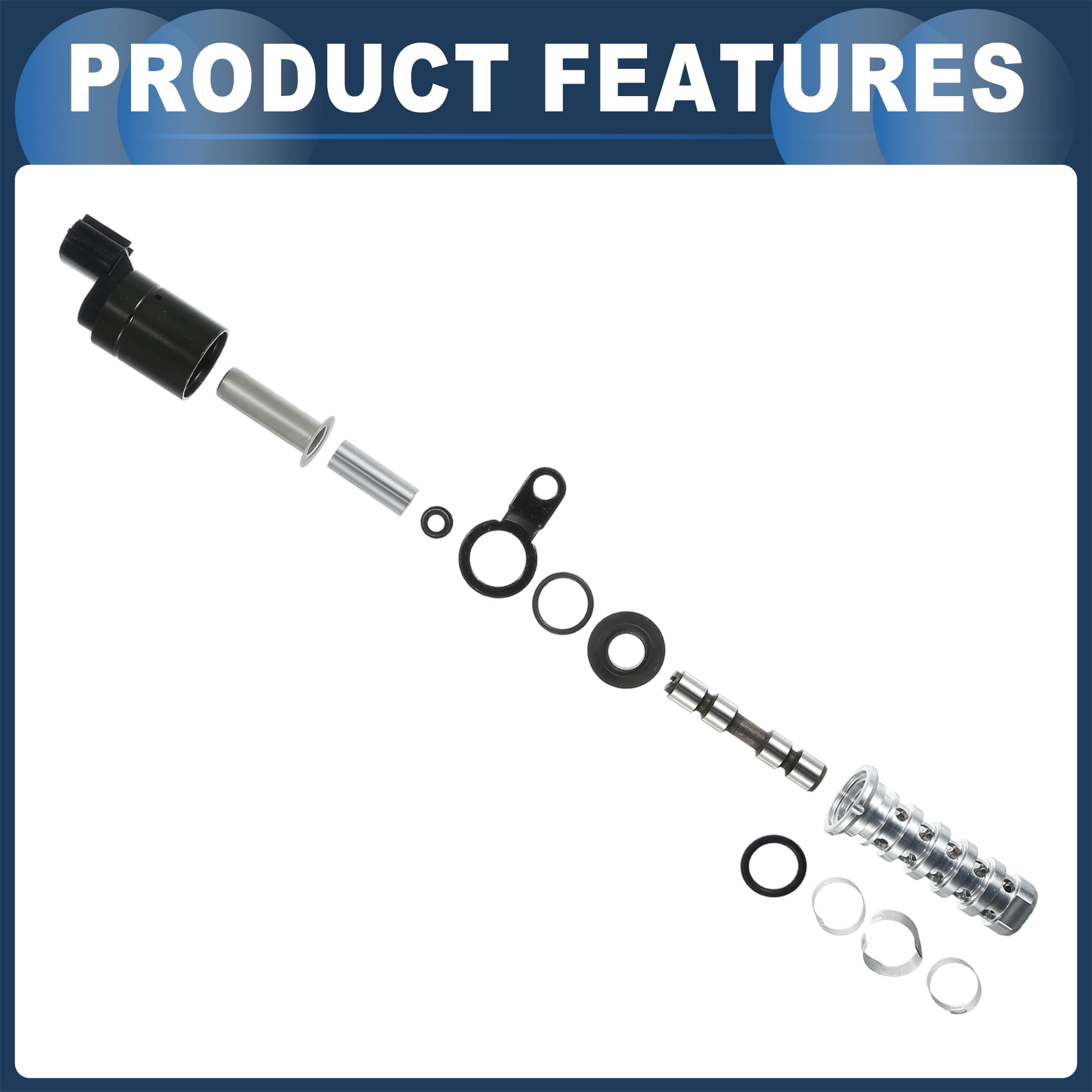 Engine Variable Valve Timing VVT Solenoid, No.10921AA002 for Subaru Impreza WRX STi Silver Tone, 2 Pcs