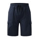 thumbnail image 4 of pstuiky Pantalones cortos de gimnasio para hombre, Pantalones cortos casuales hasta la rodilla con múltiples bolsillos y bolsillos para hombre Pantalones cortos deportivos para hombre, 4 of 5