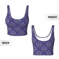 thumbnail image 6 of Uemuo Lavender Flowers Pattern Women's Sports Bra - High Impact Support, Breathable, and Comfortable Athletic Bra for Running, Yoga, and Workouts, 6 of 9