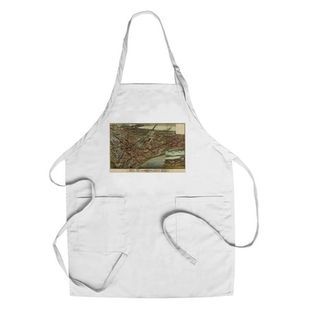 - Kansas City, Missouri - Panoramic Map (Cotton/Polyester Chef's Apron)