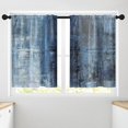thumbnail image 4 of Farmhouse Kitchen Curtains Blue Abstract Window Curtains Short Tier Curtains Over Sink, Modern Art Painting Decor Rod Pocket Window Drapes Set of 2 (26x36 Inch), 4 of 5