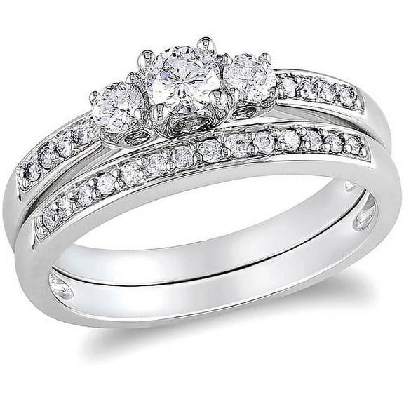 Everly Women's Diamond 14k White Gold Bridal Set