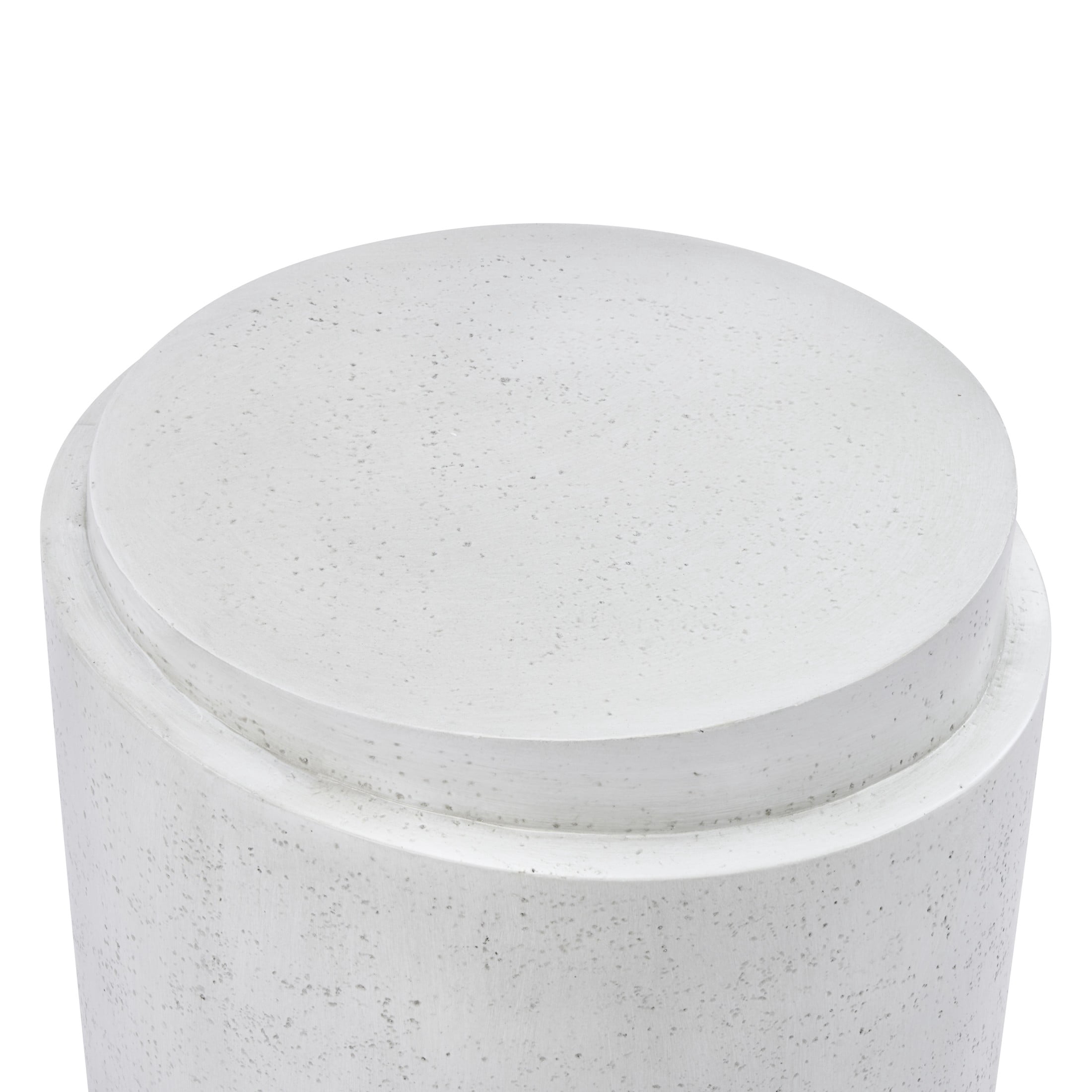Christopher Knight Home Modern Outdoor MGO Side Table, Lightweight Concrete Plant Stand, White