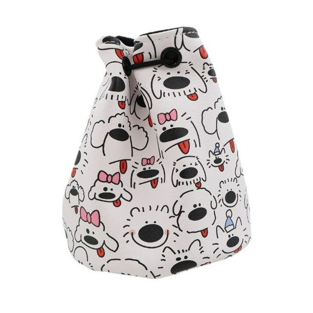Graffiti Puppy Impreso de la bolsa de la bolsita de la bolsita de la bolsita Adorable bolsas de dibujo de la moda de moda suave portátil.