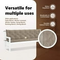 thumbnail image 4 of vidaXL Indoor/Outdoor Bench Cushions 2 pcs, Non-slip, Water-Repellent, Taupe 78.7"x19.7"x2.8", 4 of 7