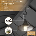 thumbnail image 6 of ASJMR 12x20 FT Hardtop Gazebo Double Roof with Metal Frame,Outdoor Pavilion with Curtains and Nettings,Garden Tent For Courtyards Backyards Decks Grass,Sand, 6 of 8