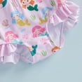 thumbnail image 4 of HUANBAI Ensemble de Maillot de Bain 2 Pcs pour Bébés Filles, Imprimé de Fille Dessin Animé, Col Ras du Cou, Manches Longues, Maillot Dermoprotecteur, Tenue de Bain et Chapeau de Soleil, 12-18 Mois, 4 of 4