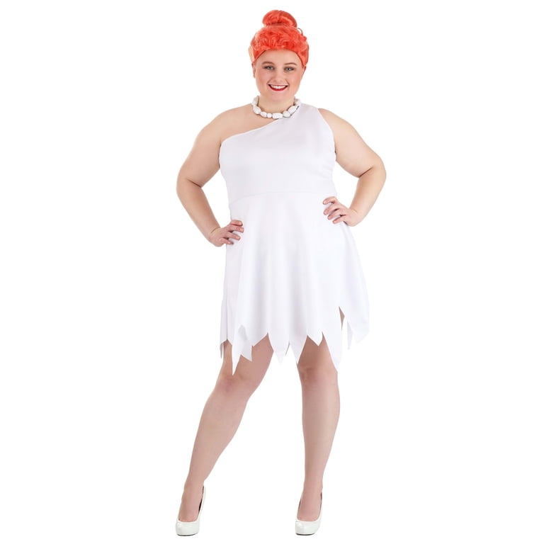 FUN Costumes, Plus Size Womens Wilma Flintstone Costume, White One-Shoulder Dress, Adult Halloween - Walmart.com FUN Costumes, Plus Size Womens Wilma Flintstone Costume, White One-Shoulder Dress, Adult Halloween - Walmart.com