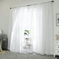 thumbnail image 2 of OVZME White Sheer Curtains 84 inch Length 2 Panels Set, Semi Transparent Voile Rod Pocket Sheer Window Drapes for Bedroom Living Room Dining Wedding Party Backdrop, 42W x 84L inch, 2 of 7