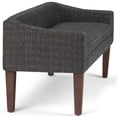 thumbnail image 4 of Trent Home 50" W Contemporary Upholstered Fabric Bench in Dark Gray, 4 of 9