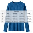 thumbnail image 3 of LUVDA Women's Ribbed Knit Sweater Long Sleeve Crew Neck Pullover Casual Fall Top, 3 of 8