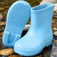 thumbnail image 5 of Spazoro Toddler Boys Girls Rain Boots, Waterproof Non-Slip Non-Slip Solid Color Outdoor Rain Shoes for Baby Kids Light Blue, 5 of 6