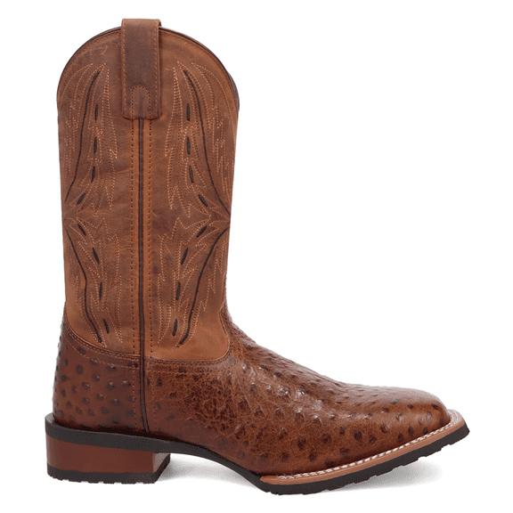 Laredo Mens Stride Ostrict Print Square Toe Cowboy Mid Calf Boots