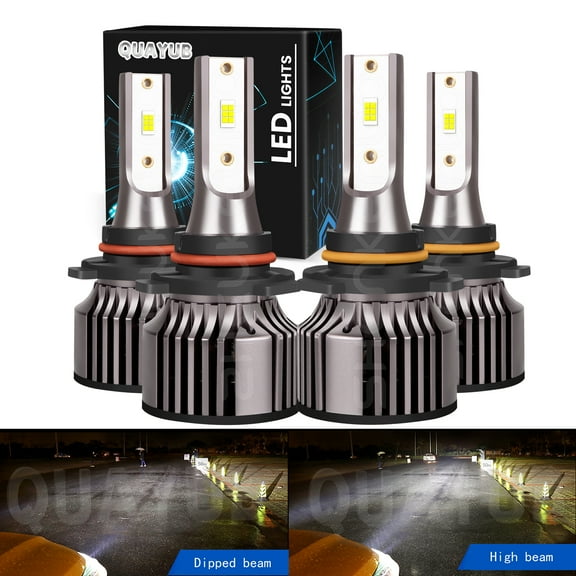 For Chevy S10 1998-2003 - 4X 6000K LED Headlight High & Low Beam Bulbs KitV25