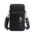 thumbnail image 1 of Fashion Women Solid Casual Messenger Bag Cross Body Mobile Phone Bags Handbags Wrist Bag With Headphone Hole, 1 of 4