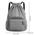 thumbnail image 3 of POINTERTECK Unisex Casual Knapsack Large Capacity Gym Bag Traveling Backpacks (Grey), 3 of 7