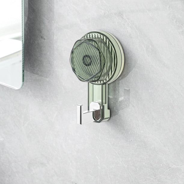 2 ganchos de ventosa resistentes sin perforaciones, adhesivos al vacío para la parte posterior de la puerta del baño, sin adhesivo para la pared, ganchos para colgar toallas y ropa.