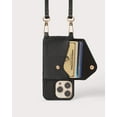 thumbnail image 2 of Holstere Ultra-Durable Pebbled Black Genuine Leather iPhone Case Crossbody Purse w/ Expanded Card Pocket - iPhone 13, 2 of 7