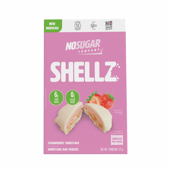 No Sugar, Strawberry Shortcake Shellz, 171 g, 171 g