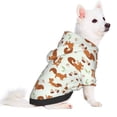 thumbnail image 2 of Fotbe Squirrel Playing Sudadera con Estampado para Perros Pequeños – Suéter con Capucha para Mascotas, Tela Suave de Forro Polar con Bolsillo-Small, 2 of 7