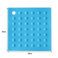 thumbnail image 4 of Injueey Almohadilla de aislamiento térmico de silicona Universal para el hogar, cocina, almohadillas de soporte para ollas gruesas, cojín protector, Almacenamiento y organización del hogar Azul Injueey  HA045307-04, 4 of 6