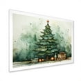 thumbnail image 2 of Designart "Festive Firs Minimalist Christmas Forest III" Floral Framed Wall Art Decor - Traditional Green Tree Pine Living Room Framed Canvas Art, 2 of 6