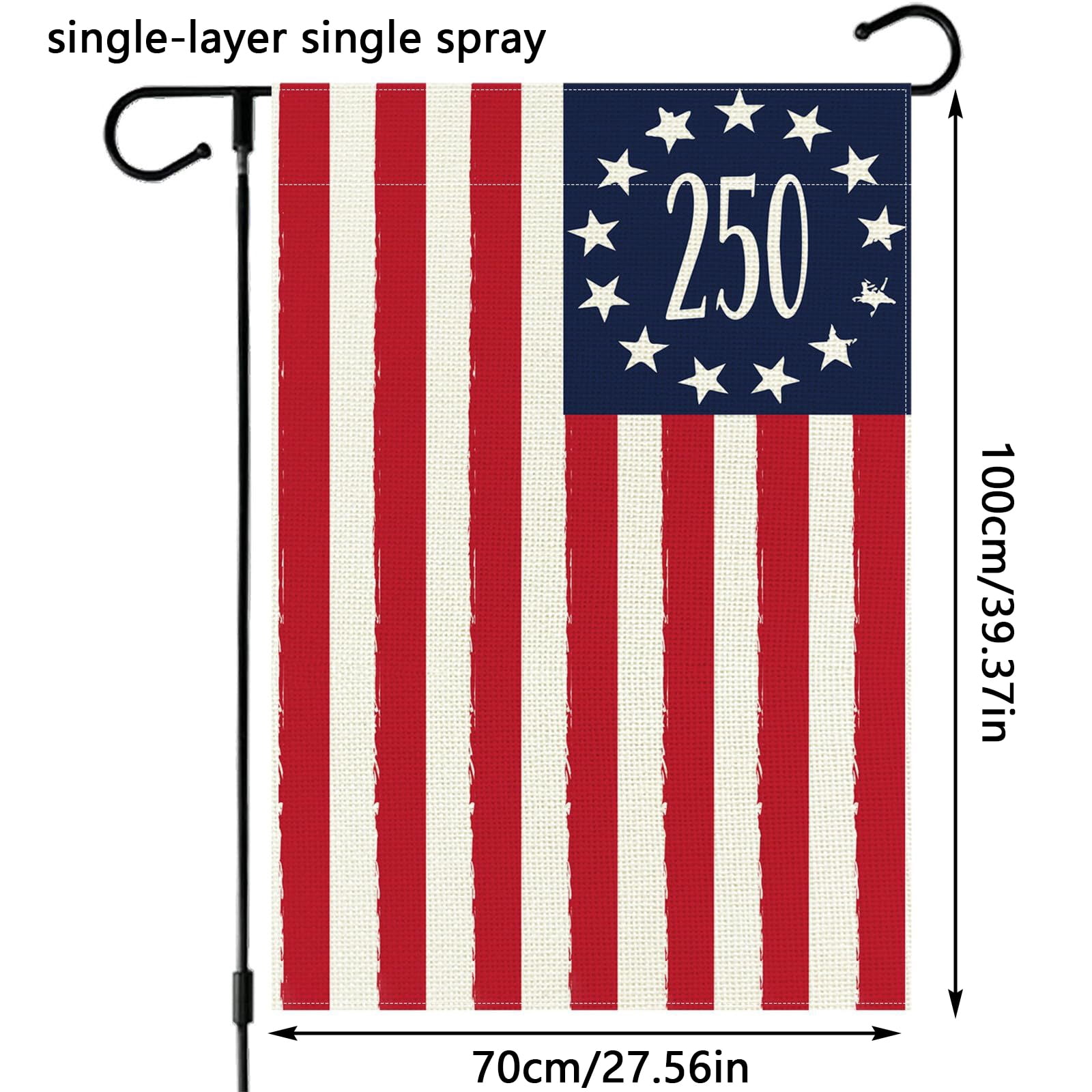 American Flag for Outside – 250th Anniversary USA Flag Celebrating 1776–2026 Independence Day Patriotic Decor for Yard, Garden & Outdoor 4th of July Celebrations