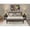 Wire Brushed Black, variant on East West Furniture 3-piece Wood King Bedroom Set in Distressed Jacobean/Brown
