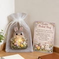 thumbnail image 5 of Easter Basket Stuffers​ Pocket Hug Bunny Decor Colorful Eggs Chick Pattern Inspirational Message Card, Gift in Organza Bag, Small Comfort Gift, 5 of 5