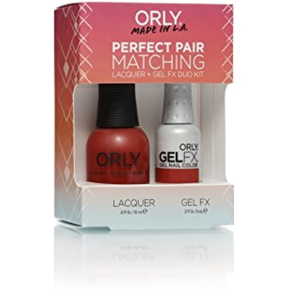 ORLY- Nail Lacquer Duo Kit-Haute Red(Lacq Gel)